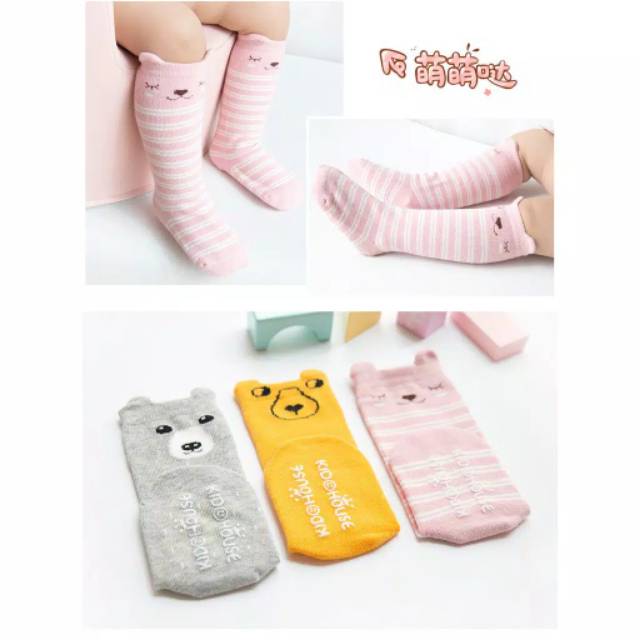 Kaos Kaki Bayi Anak Karakter Korea Kaus Kaki Premium Anti Slip Lucu K12