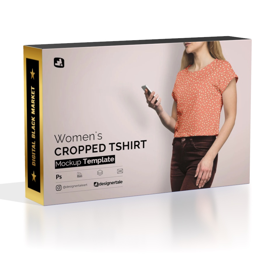 Womens Cropped T-Shirt Mockup