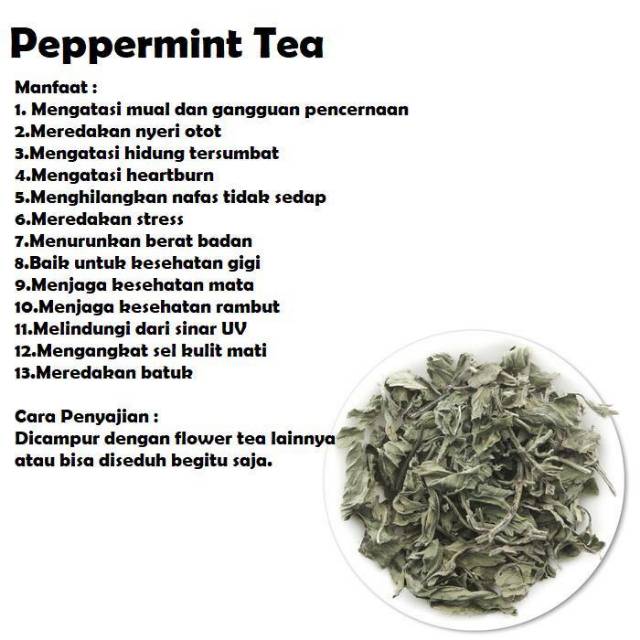 Peppermint Flower Tea Dried Peppermint tea / Daun peppermint kering / Mint leaf Tisane