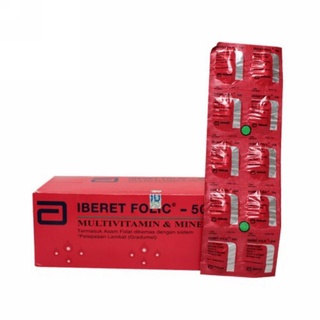 Jual iberet folic isi 100 tablet/iberet folic 500mg/obat penambah darah