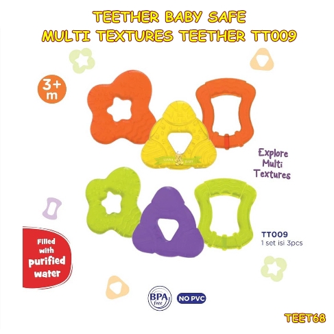 TEET68 TEETHER BABY SAFE MULTI TEXTURES TEETHER TT009