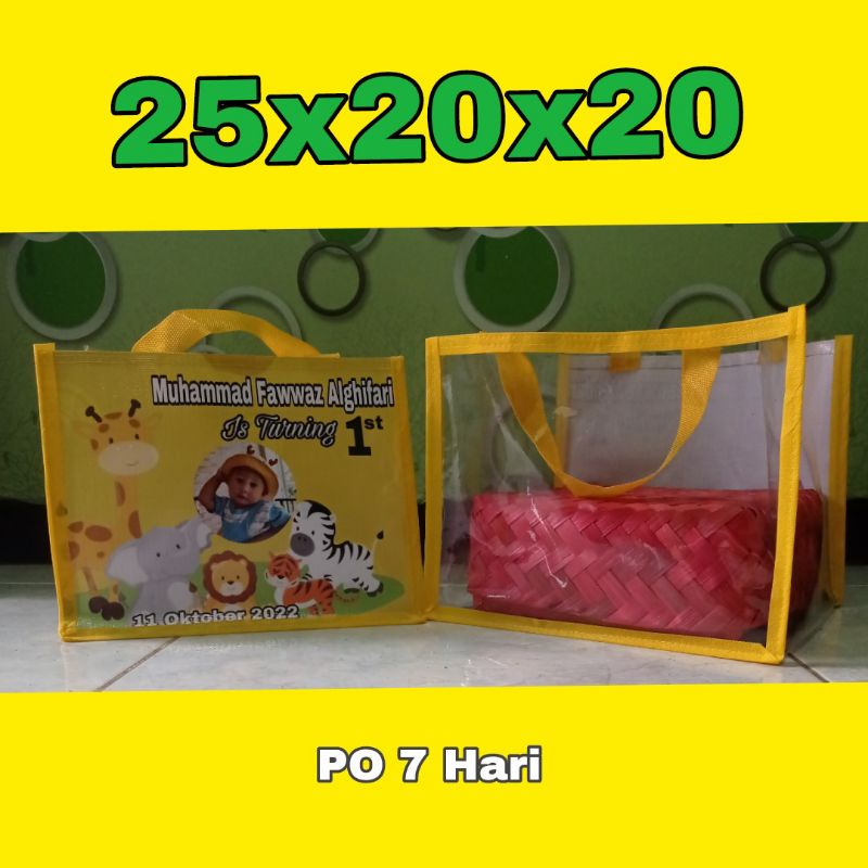 

TAS MIKA HAMPERS 1 SISI BANNER + 3 SISI MIKA UKURAN 25X20X20