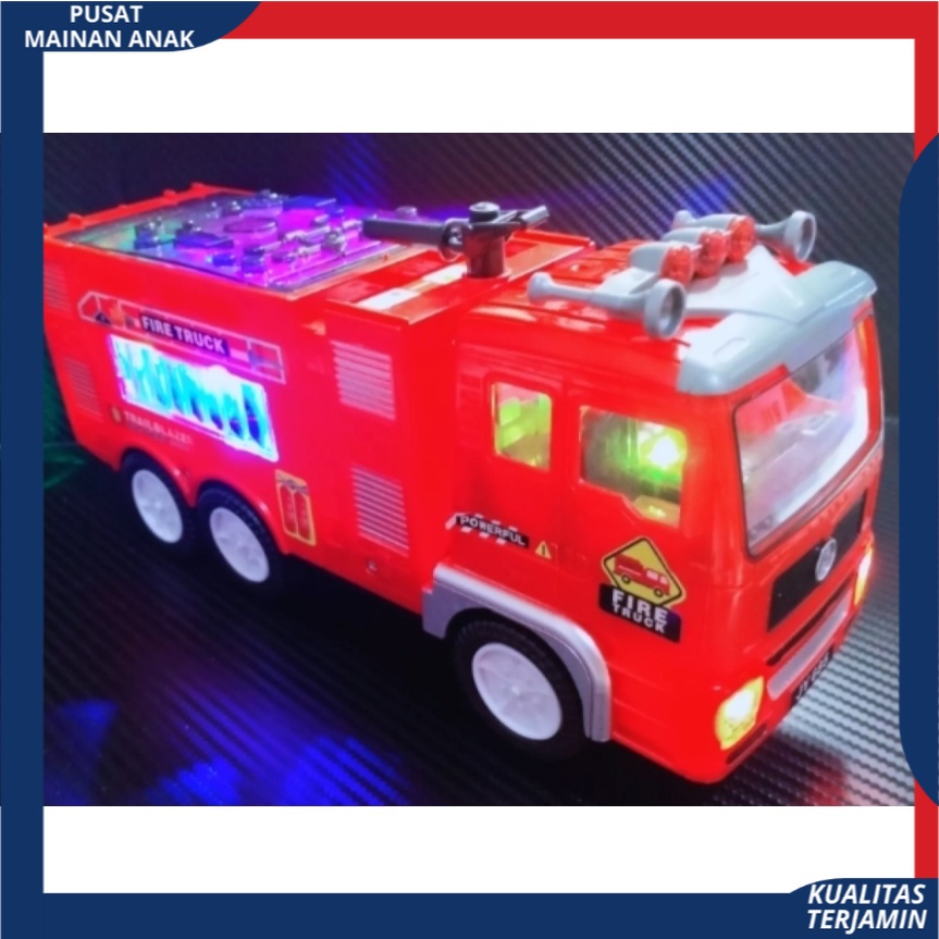 Promo Fire Truck Mainan Mobil Pemadam Kebakaran New Pakai Batrei Berlampu Dan Bersuara Termurah