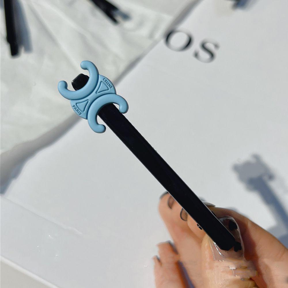 [Elegan] Jepit Rambut Perempuan Retro Sederhana Warna Permen Mode Manis Huruf C Hiasan Kepala