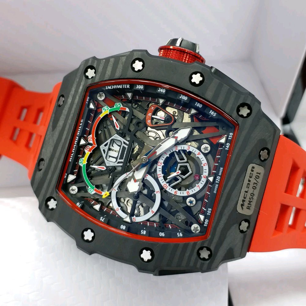 Jam Tangan Pria R1c4rd Mill3 RM50 03 Mclaren Carbon 47mm Swissclone H