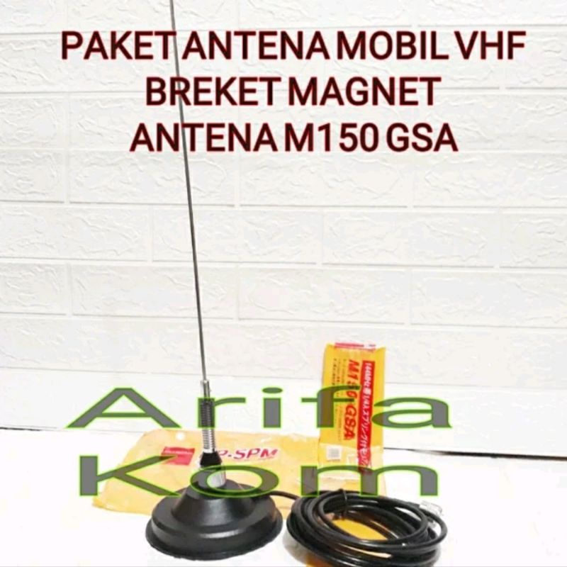PAKETAN ANTENA RADIO RIG MOBIL VHF PLUS BRACKET MAGNET - PAKET ANTENA RIG MOBIL VHF M150 GS GSA PLUS