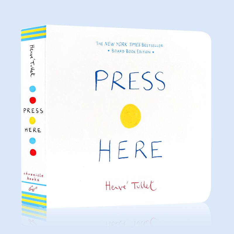 Original board book Press here game Montessori by Herve Tullet buku anak buku inggirs happychild