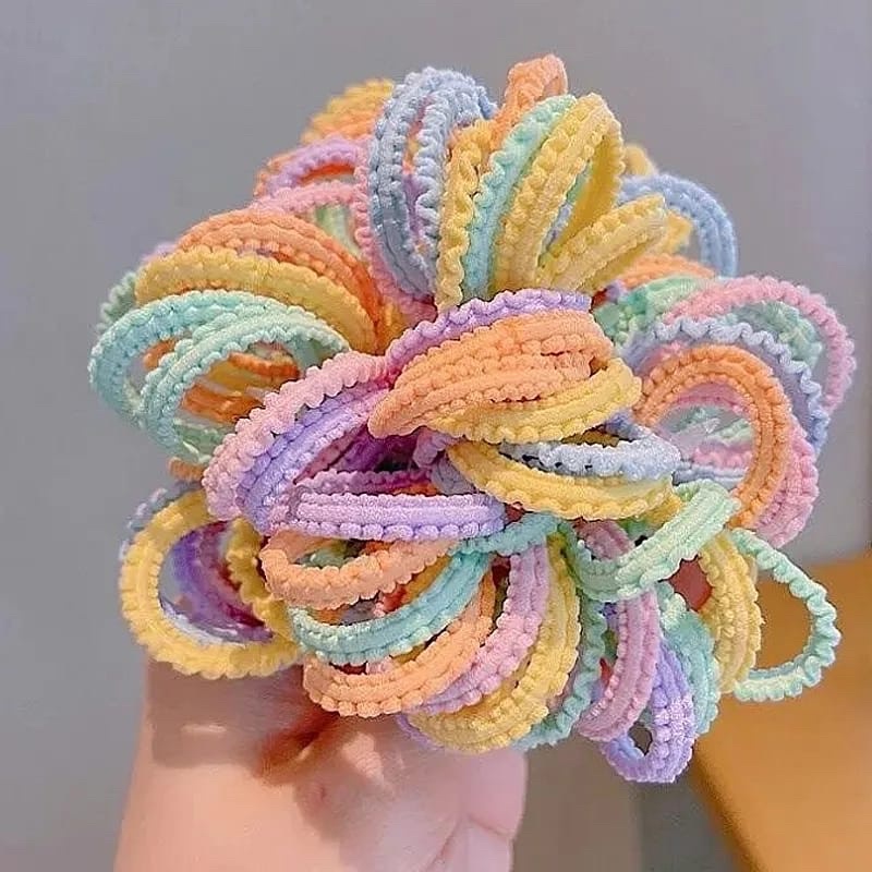 20 Pcs Karet Rambut Ponytail Elastis Warna-Warni Ukuran 3cm Untuk Anak / Kuncir Rambut Elastis aksesoris Rambut Anak