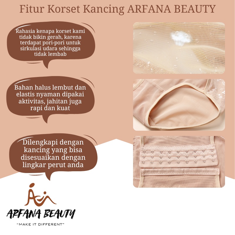 Korset Pelangsing Perut Double Curve Underpant Ready Warna Beige Dan Hitam Ukuran M-L-XL-XXL