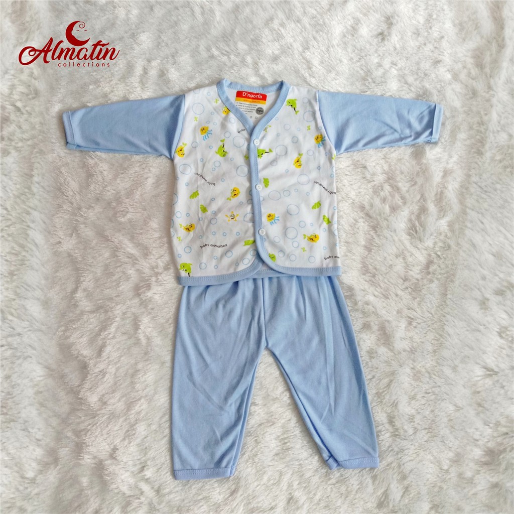 Setelan Piama Bayi Lengan Panjang-Baju Bayi Karakter Dapat 3 Stel