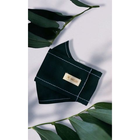 MASKER DEWASA KAIN KF94 (HITAM POLOS)