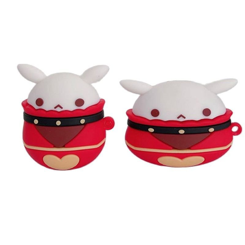Genshin Impact Klee Ganyu Keqing Bomb Dango Cosplay Silicone Protective Case For Airpods Pro Earphon