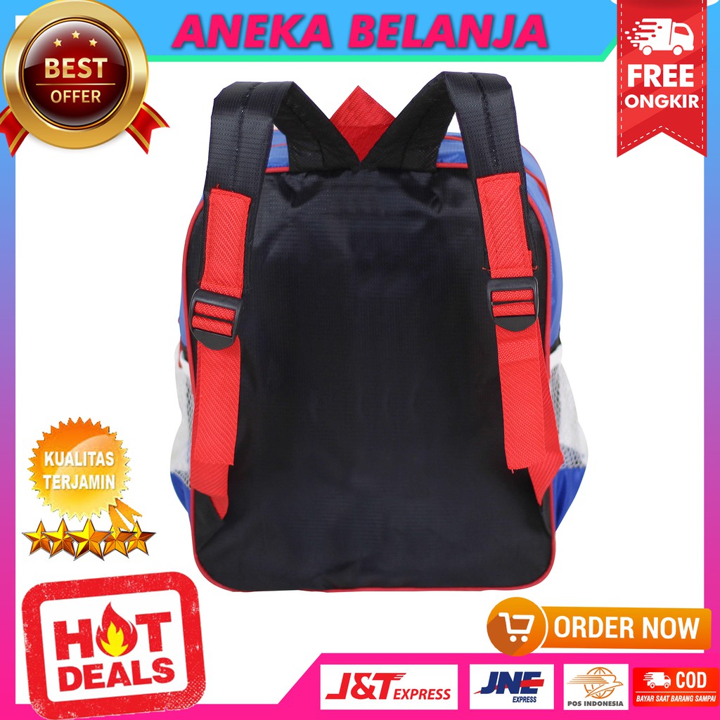 Fashionable Tas Anak Mika Sedang Transformer Biru Berkualitas Ekonomis Tas Sekolah PAUD TK SD Trendy