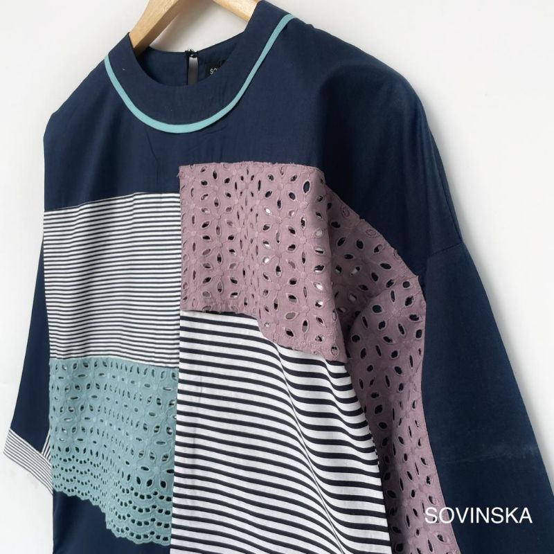 Atasan LB 14 Nevy Blus Blouse Baju Kerja Wanita Modern