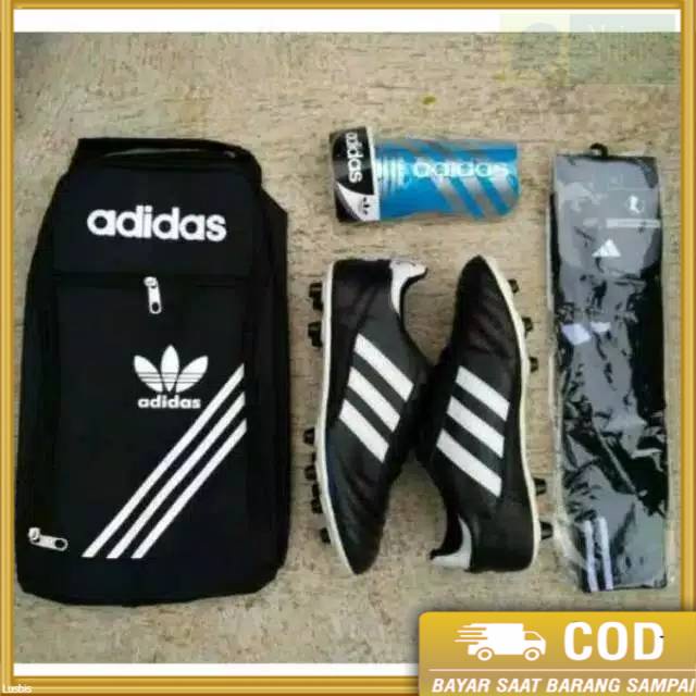 Paket komplit sepatu bola Adidas copa mundial klasik kulit backenbawer