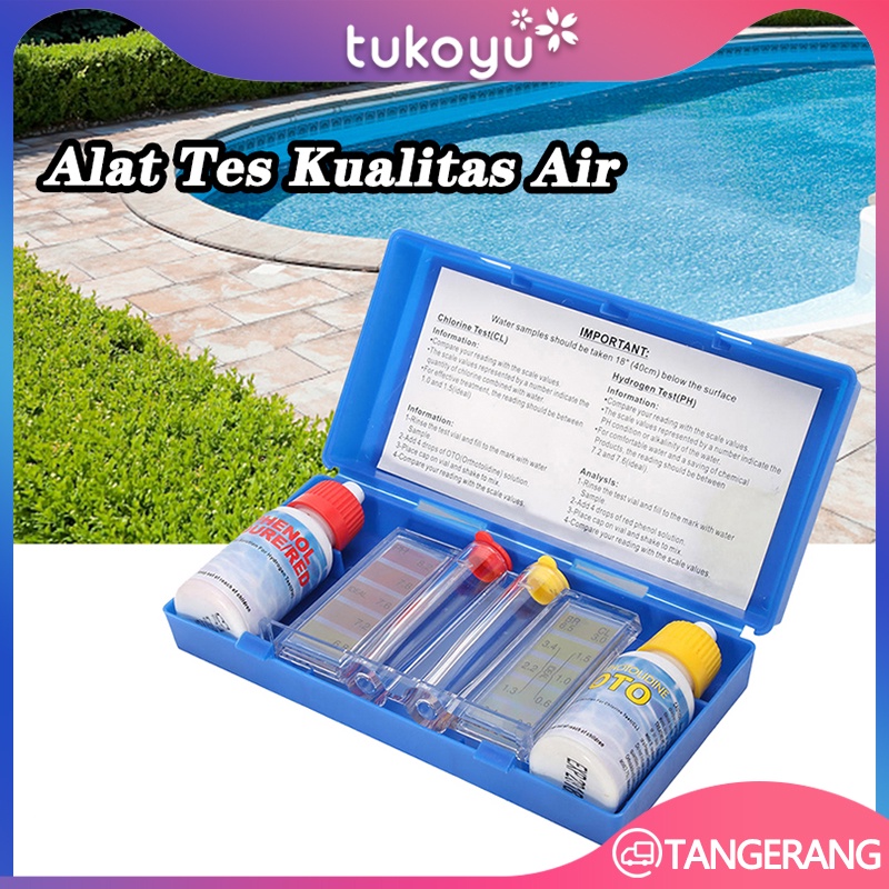 Kit Uji Air Klorin PH Kolam Renang Hidroponik Alat Uji PH/Water PH Test Kit/Kit Uji PH Air