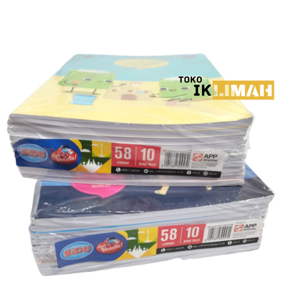 

Buku Tulis SINAR DUNIA / SiDU Isi 58 Lembar (10 Buku) / Motif Random