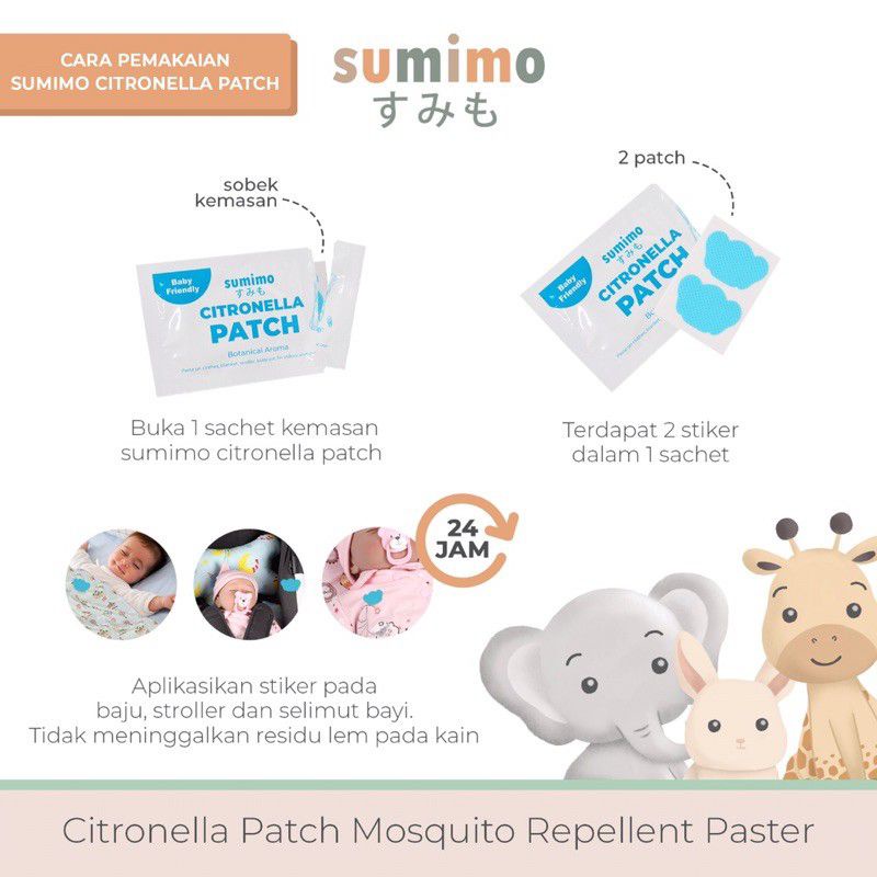 Sumimo Citronella Pactch Sticker Anti Nyamuk isi 18pcs