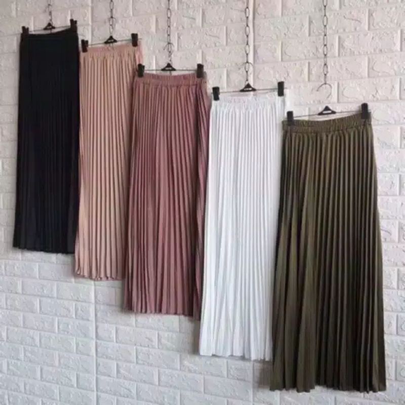 Rok Plisket Besar Jersey Premium Jumbo