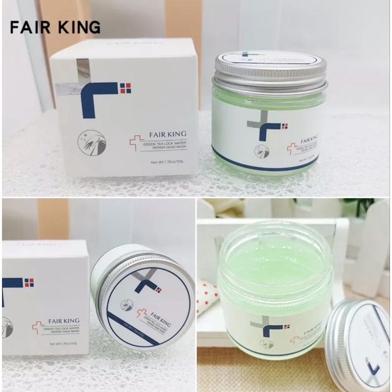 FAIR KING GREEN TEA MOISTURIZING HAND WAX WHITENING SKIN HAND REPAIR EXFOLIATING CALLUSES FIRM ANTI-AGING HAND TREATMENT-50gr