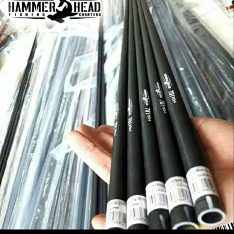 Bahan Joran Blank Carbon Lubang Rod Hammer Head 501/561/601/701/8-17/PE 1-3