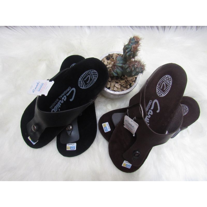 SANDAL KULIT PRIA CASUAL JAPIT SLOP SANDAL PUYUH ORIGINAL + BOX SENDAL CARVIL TRENDY KEKINIAN SLIDE SLIP ON