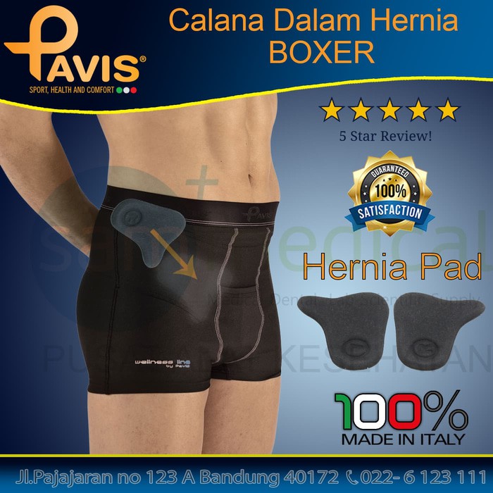 Boxer - Fashion Pria - Pakaian Dalam Pavis Celana Dalam Hernia Boxer + Pad / Celana Supporter -