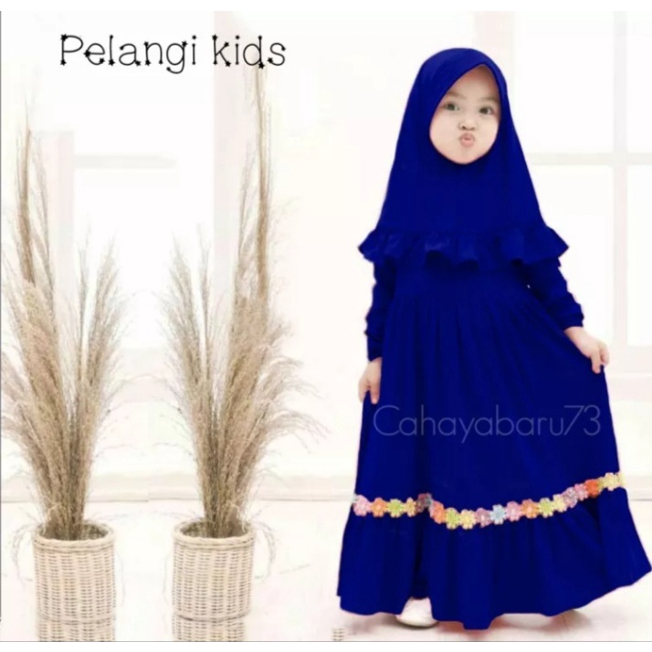 Gamis anak perempuan + kerudung terbaru  / HIFZA KIDS / gamis anak size XS S M L/COD