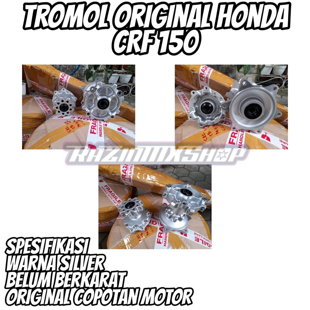 TROMOL  HONDA CRF DEPAN BELAKANG ORIGINAL COPOTAN MOTOR