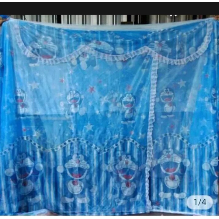 Kelambu nyamuk karakter tebal ukuran jumbo 180x200 kelambu doraemon kelambu hellokitty kelambu ceropy