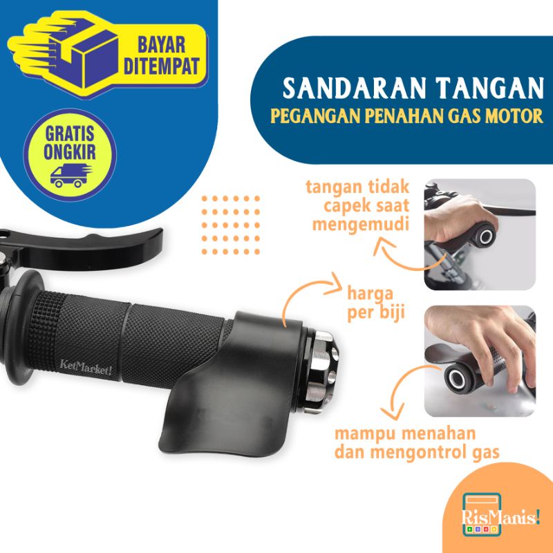 MOTORCYCLE SPEED CONTROL GRIP - Sandaran Tangan Holder Penahan Atur Gas Pegangan Stang Sepeda Motor