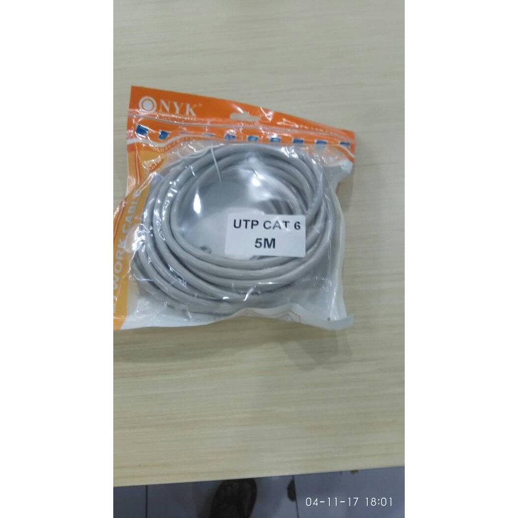 kabel LAN 5m cat6 UTP cable Lan 5 meter High Quality / KABEL LAN CAT6 5 METER NYK