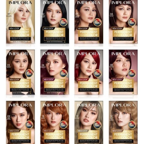 IMPLORA Hair Color - IMPLORA Cat Rambut Tersedia 12 Warna Terbaru