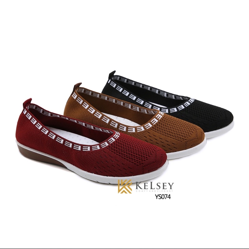 (GRATIS ALAS KAKI) NICOLE SEPATU KELSEY YS074 SEPATU FLYKNIT FLAT SHOES