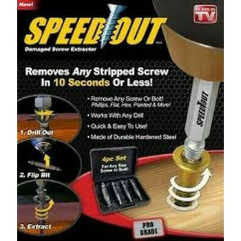 Speed Out Damaged Screw Extractor/TooLL Kit Pembuka Scrup Baut