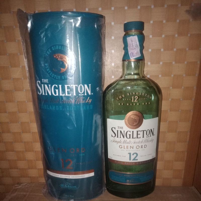 Botol miras bekas Singleton12 / Botol minuman import bekas / botol unik koleksi