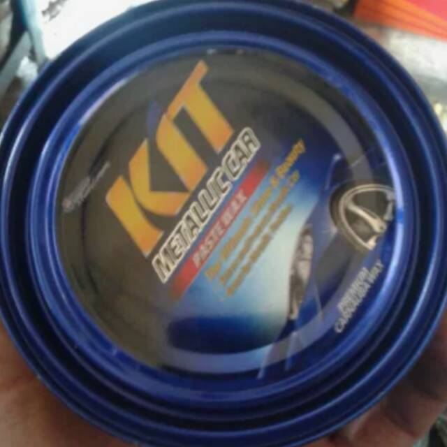 Kit kaleng biru pengkilap mobil cat metalik