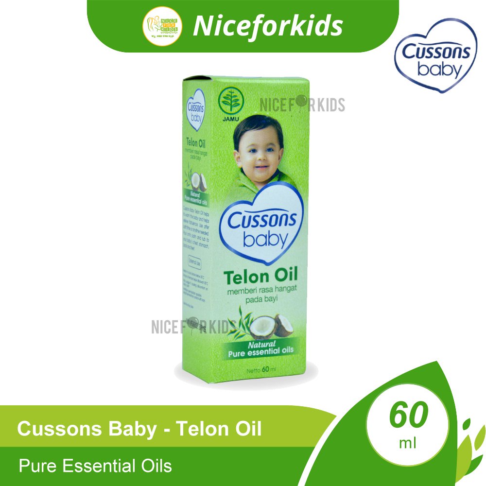 Cussons Baby Telon Oil 60ml / Telon Oil Plus 60ml / Minyak Telon Bayi