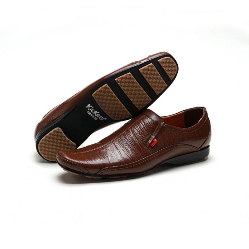 PANTOFEL PRIA - SLIP ON | SEPATU PANTOFEL PRIA KICKERS 100% ORIGINAL KULIT ASLI