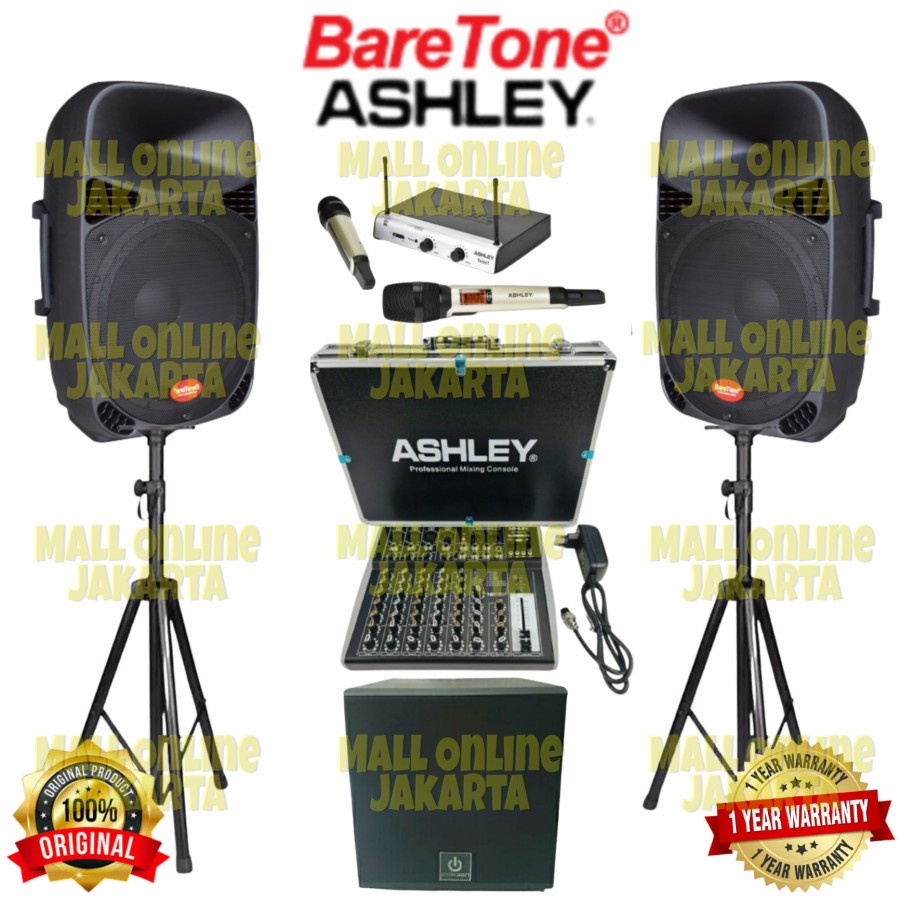 Paket Speaker Baretone 15 inch aktif pasif Subwoofer aktiv 12 inch