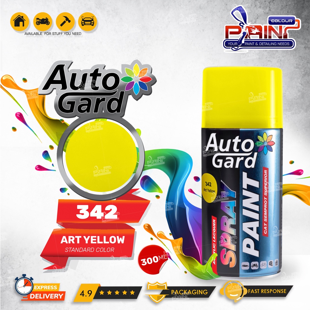 AutoGard Art Yellow AG-342 Cat Semprot Akrilik Mobil Motor Helm