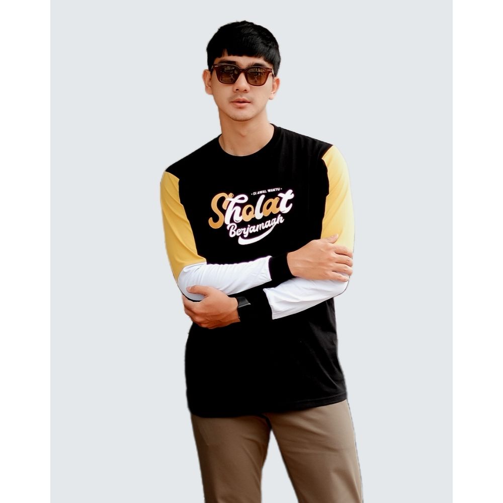 KAOS DAKWAH PRIA / BAJU KAOS DAKWAH  / KAOS DISTRO KONSEP ISLAMI / KAOS DAKWAH SHOLAT 002 / ORIGINAL PRODUCT BY ANNAML-2