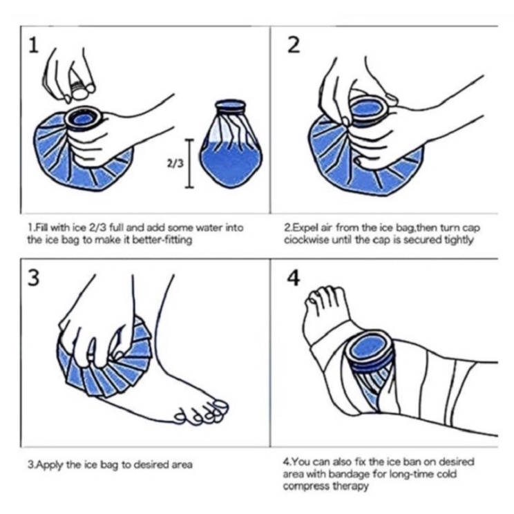 Ice Bag Compress Kantong Kompres Air Panas Dingin Es Bag Hot &amp; Cold