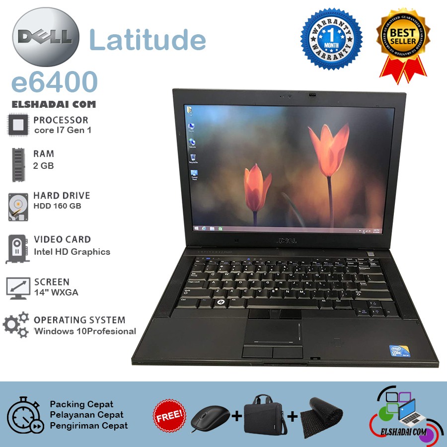 HARGA LAPTOP BEKAS || Dell latitude e6400 ...core2duo, ....Kondisi mulusss...ok bngttt