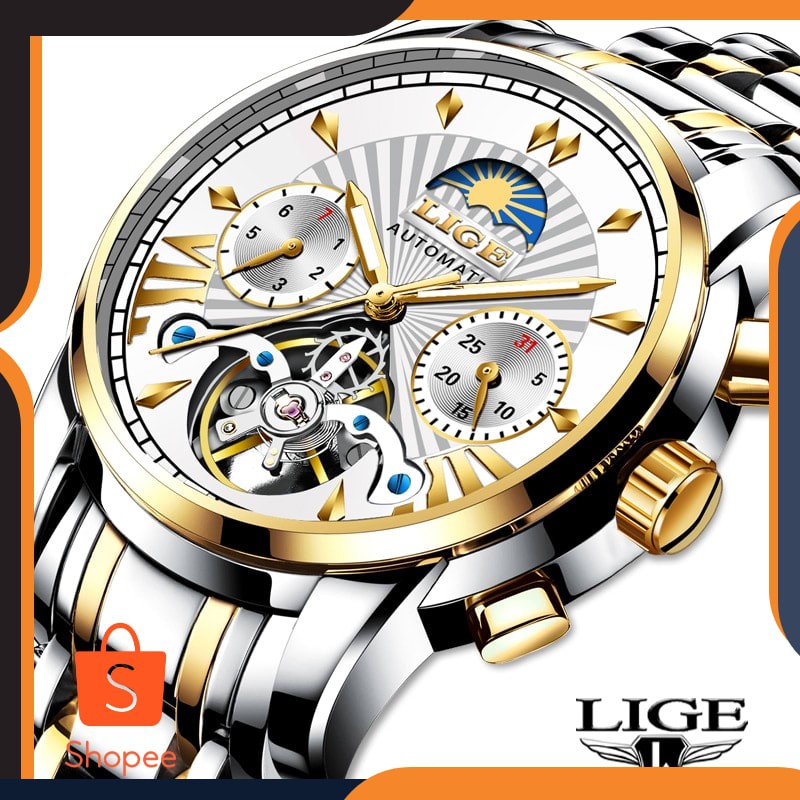 Jam Tangan Pria Terbaru 2020 2020 LIGE Men Watches Top Brand Luxury Automatic Mechanical Business