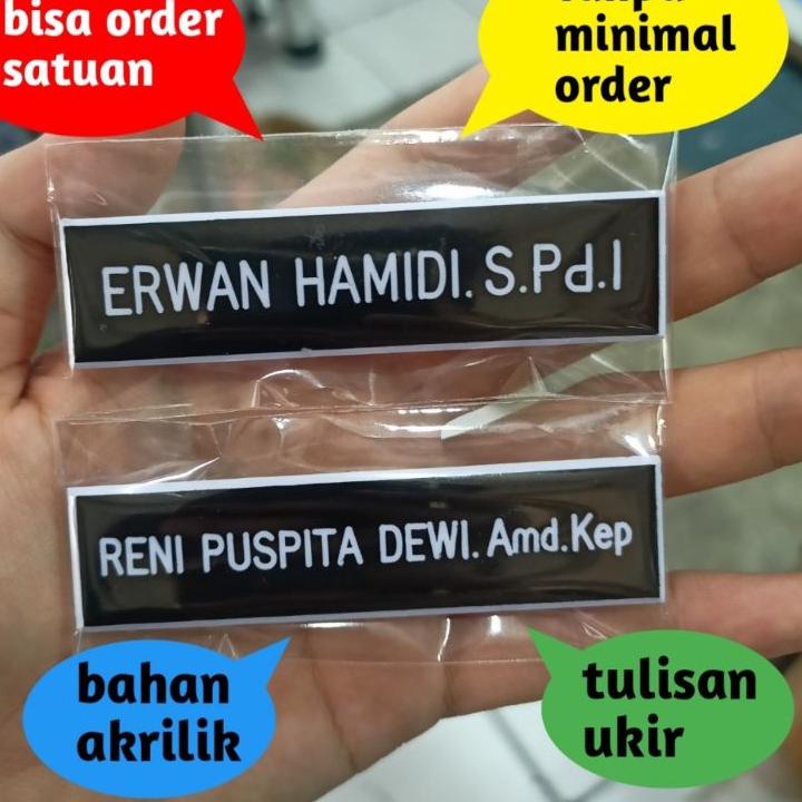 

PROMOSI !!! 9.9 Nametag ukir magnet / pin nama / Nama dada ukir / Papan nama dada bhayangkari [KODE 651]
