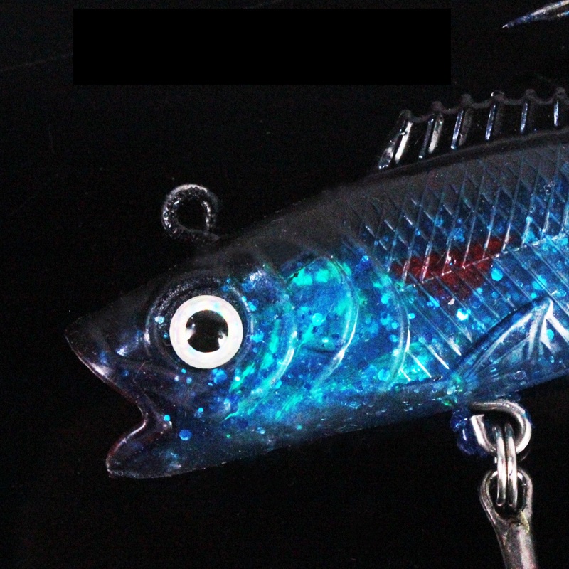 1Pcs New Soft Umpan Pancing Swimbait 9cm 14g Luminous Fishing Lure Ikan Bass Wobbler Sinking Bait Kail Memancing Tackle