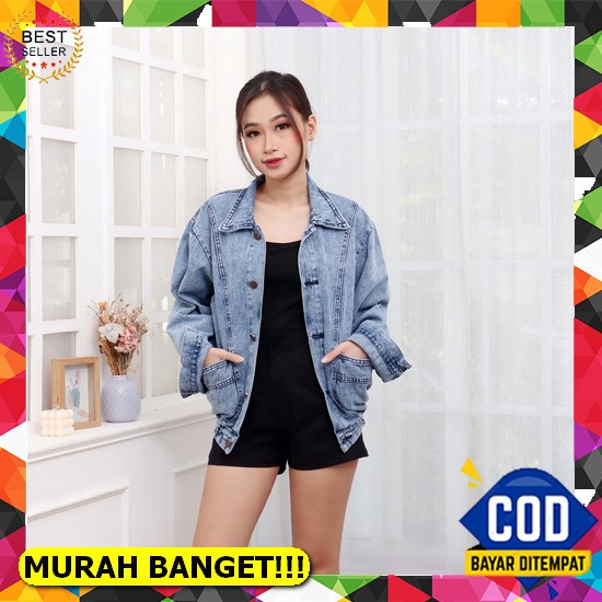 Dream Jaket Jeans Kekinian Jeket Denim Outer Levis Cewek Outwear Wanita Outerwear Jins Cewe Remaja F