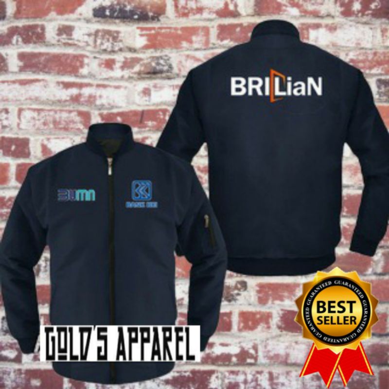 JAKET BANK BRI BRILIAN | JAKET BOMBER BORDIR | JAKET BANK CUSTOM