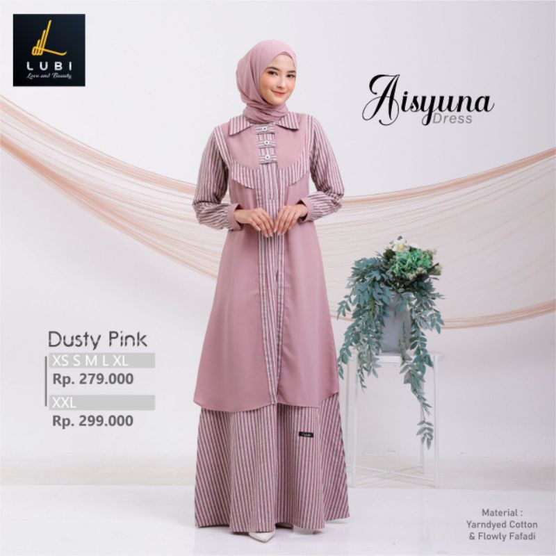 GAMIS AISYUNA NONSET HIJAB || LUBI